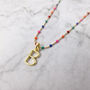 18ct Gold Vermeil Plated Colourful Initial Necklace, thumbnail 1 of 4
