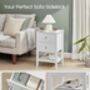 Set Of One/Two Bamboo Bedside Table Cloud White, thumbnail 5 of 6