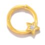 Gold Plated Star Hoop For Tragus Or Helix, thumbnail 1 of 3