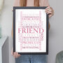 Personalised Pink Words Art Print, thumbnail 3 of 8
