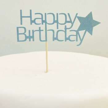 Happy Birthday Glitter Cake Topper, 2 of 3