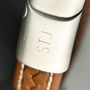 Mens Personalised Leather Strap Steel Bracelet, thumbnail 4 of 10