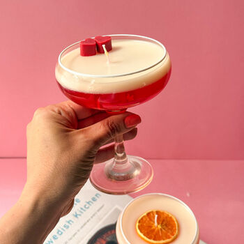 Handmade Strawberry Vanilla Martini Candle, 6 of 7