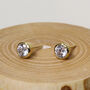 Ethical Flush Set Diamond Or Moissanite Earrings, thumbnail 1 of 5