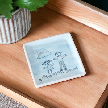 Ceramic Father’s Gift Child’s Drawing Trinket Dish, 3 of 6