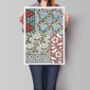 Vintage Collage Pattern Poster, thumbnail 1 of 2