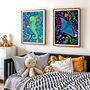 Stingray Sea Animal Colourful Nursery Print, thumbnail 5 of 11