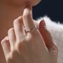 Pink Hydrangea Cz Flower Minimalist Ring, thumbnail 6 of 10
