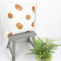 Watermelon Slices Cream Linen Cushion, thumbnail 4 of 4