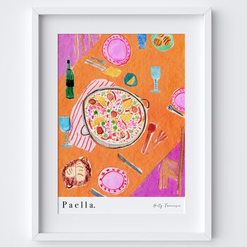 'Paella' Spanish Table Scene Art Print, 4 of 6