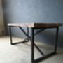 Reclaimed Industrial X Style Table, thumbnail 3 of 6