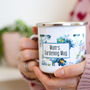 Personalised Mum's Enamel Gardening Mug, thumbnail 1 of 9