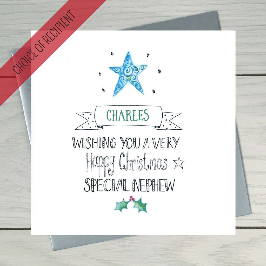 Star Personalised Christmas Card, 1 of 3