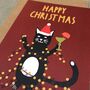 Merry Christmas Cat Card, thumbnail 3 of 5