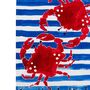Two Old Crabs Nautical Striped Cotton Tea Towel, thumbnail 2 of 2
