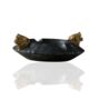 Handmade Black Marble Ashtray With Twin Gold Tiger Heads, thumbnail 2 of 2