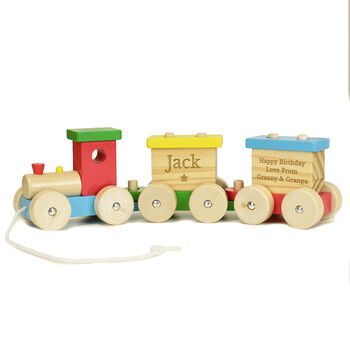 Personalised Wooden Toy Train, 4 of 4