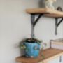 Reclaimed Wooden Shelf With Penny End Metal Brackets, thumbnail 4 of 6