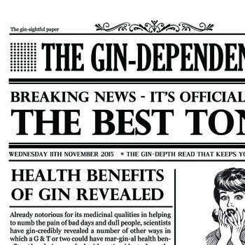 Personalised Newspaper Gin Print, 5 of 7