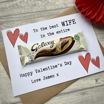 Wife/Husband Happy Valentine's Day Chocolate Card, 2 of 2