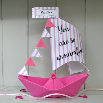 Personalised Mother's Day Sail Boat Card, 5 of 12