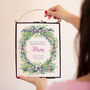 Personalised Floral Quote Glass Frame, thumbnail 1 of 3
