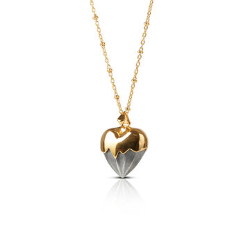 Black Heart Pendant In Gold, 2 of 3