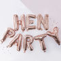 Rose Gold Hen Party Balloon Bunting Decoration, thumbnail 1 of 3