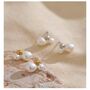 Monaco D’or Pearl Gold Vintage Ball Mini Stud Earrings, thumbnail 1 of 3