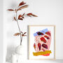 Vibrant Abstract Leaf Collage Art Print, thumbnail 1 of 7