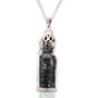 Black Onyx Bottle Silver Plated Necklace, thumbnail 1 of 4