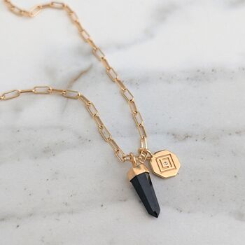 The En Pointe Duo Black Tourmaline Necklace, 5 of 8