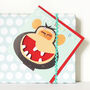 Laser Cut Monkey Birthday Card, thumbnail 3 of 5