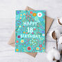 18th Birthday Card For Women, Floral 18th Card, For Her, thumbnail 2 of 3