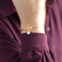 Rose Gold Plated Friendship Knot Bangle, thumbnail 4 of 12