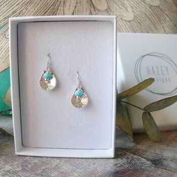 Turquoise Teardrop Earrings, 3 of 4