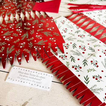 Luxury Red And White Christmas Make Your Own Diy Crackers Set Of Six, 5 of 7