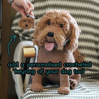 Personalised Crocheted Cuddly Toy Of Your Dog, 7 of 12