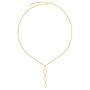 Designer Tri Petal Long Pendant In Gold Vermeil, thumbnail 1 of 6