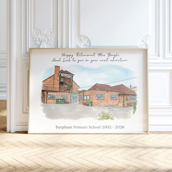 Personalised Watercolour Illustration Retirement And Leaving Gift, 10 of 12
