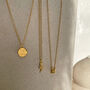 Gold Vermeil Petit Cube Star Charm Necklace, thumbnail 2 of 4