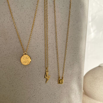 Gold Vermeil Petit Cube Star Charm Necklace, 2 of 4