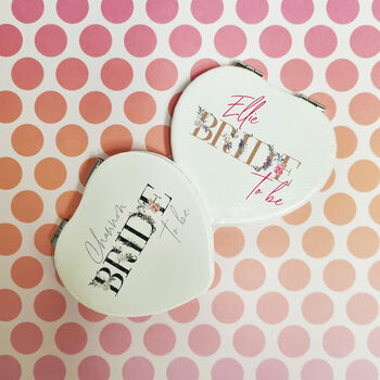 Bride To Be Personalised Pocket Mirror, 6 of 7