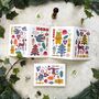 Scandinavian Block Print Christmas Card, thumbnail 4 of 7