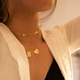 Chunky 14 K Gold Plated Silver Heart Love Necklace Set, thumbnail 3 of 6