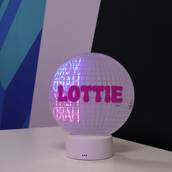 Personalised Disco Ball LED Light, 10 of 12