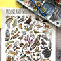 Moorland Wildlife Of Britain Wildlife Print, thumbnail 3 of 9