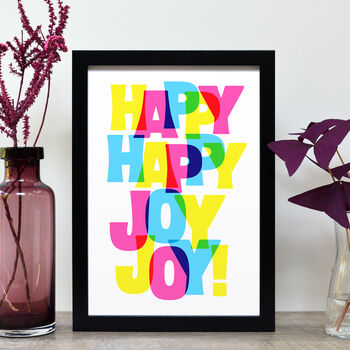 Happy Happy Joy Joy Bold Type Print, 2 of 4