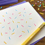 'Sprinkles' Letterpress Celebration Card, thumbnail 2 of 2