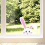 Easter Peeking Rabbit Window Sticker, thumbnail 1 of 3
